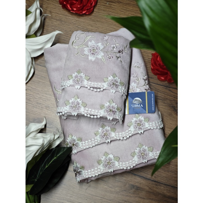 Arliva Sakura Analı Kızlı havlu Seti-MOR