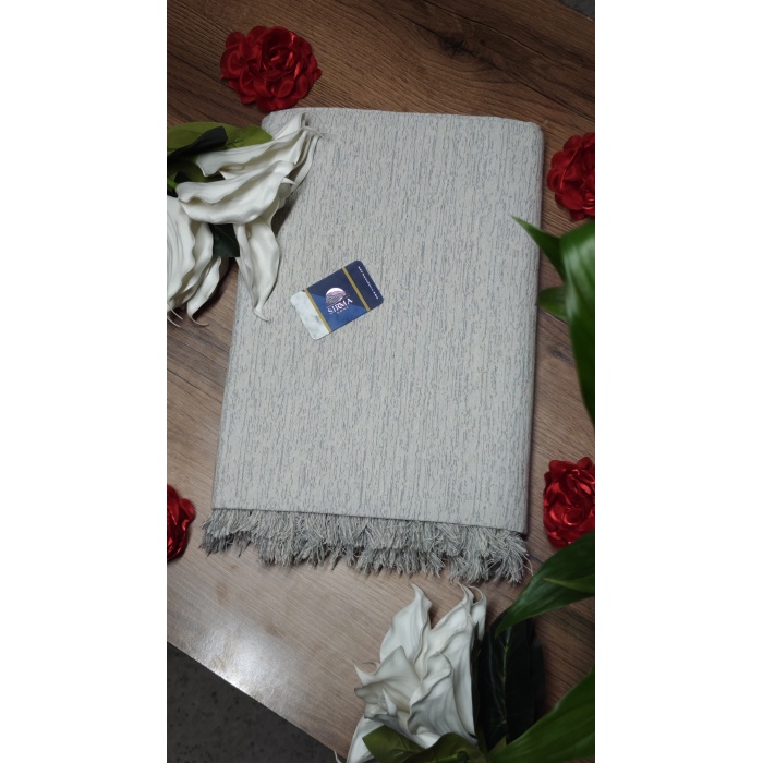 Sırma Home Çok Amaçlı Pamuklu Örtü- Kanepe-koltuk Şalı-koltuk Örtüsü 170x220-Gri Çizgili