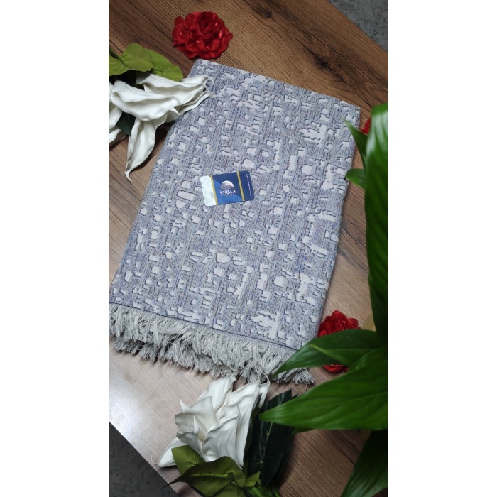 Sırma Home Çok Amaçlı Pamuklu Örtü- Kanepe-koltuk Şalı-koltuk Örtüsü 170x220-Gri Beyaz Küçük Kareli