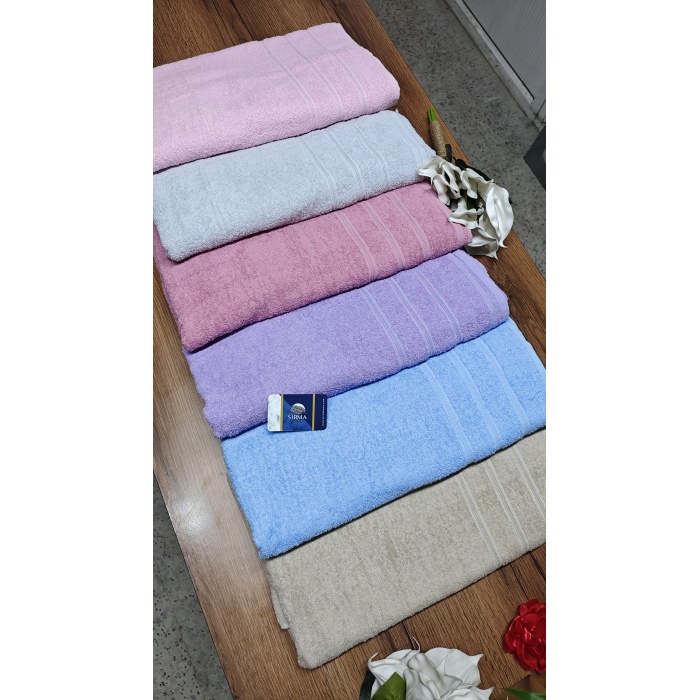 Sırma Home Bukle Renkli Banyo Havlusu-MAVİ