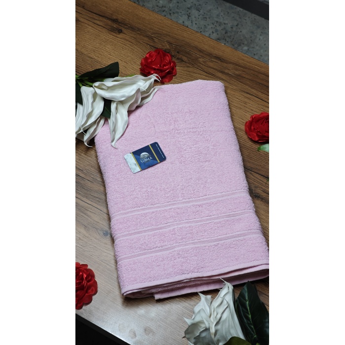 Sırma Home Bukle Renkli Banyo Havlusu-PUDRA PEMBE