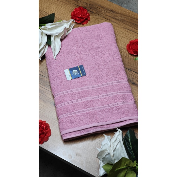 Sırma Home Bukle Renkli Banyo Havlusu-PEMBE