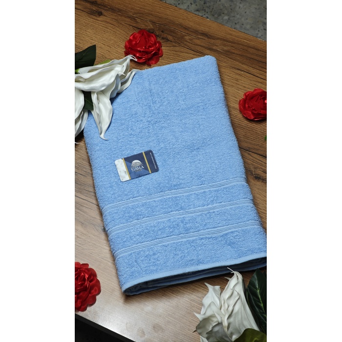Sırma Home Bukle Renkli Banyo Havlusu-MAVİ