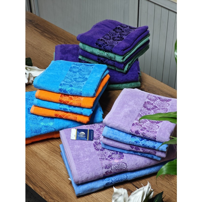 Sırma Home Hamam Seti-Turuncu Mavi