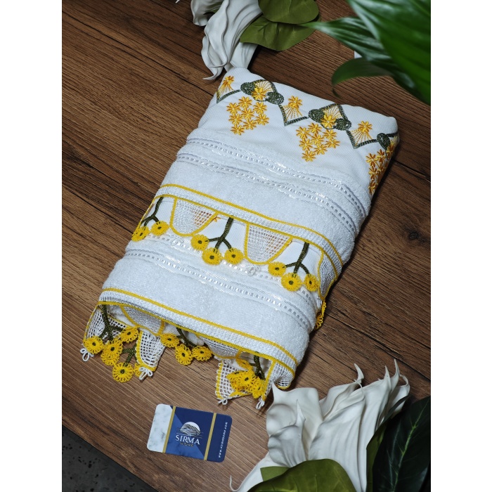 Sırma Home Nakışlı 6lı Vişne Model İğne Oyalı Havlu Seti