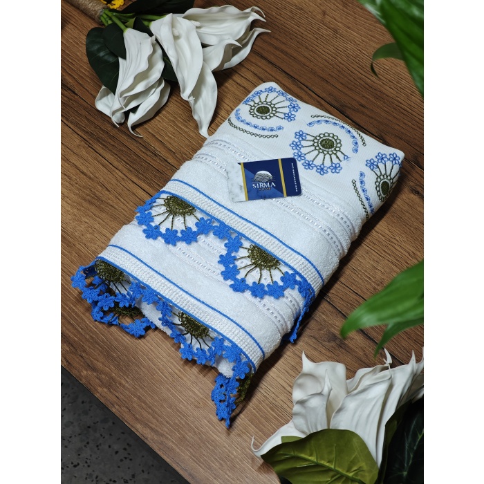 Sırma Home Nakışlı 6lı Çiçekli Model İğne Oyalı Havlu Seti