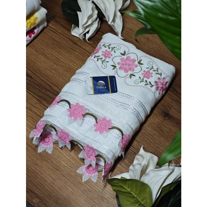 Sırma Home Nakışlı 6lı Papatya Model İğne Oyalı Havlu Seti