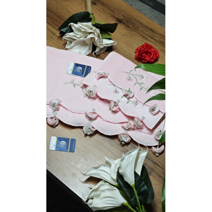 Arliva Alize Analı Kızlı havlu Seti-PEMBE