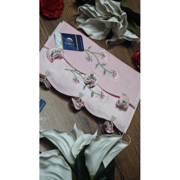 Arliva Alize Nakışlı Mutfak Havlusu-PEMBE