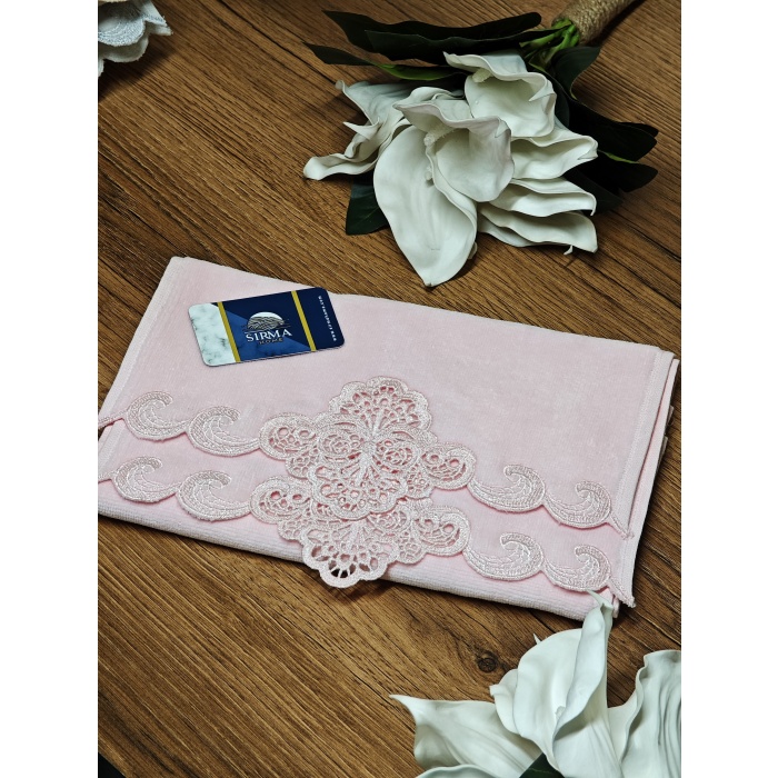 Arliva Sedef Nakışlı Mutfak Havlusu-PEMBE