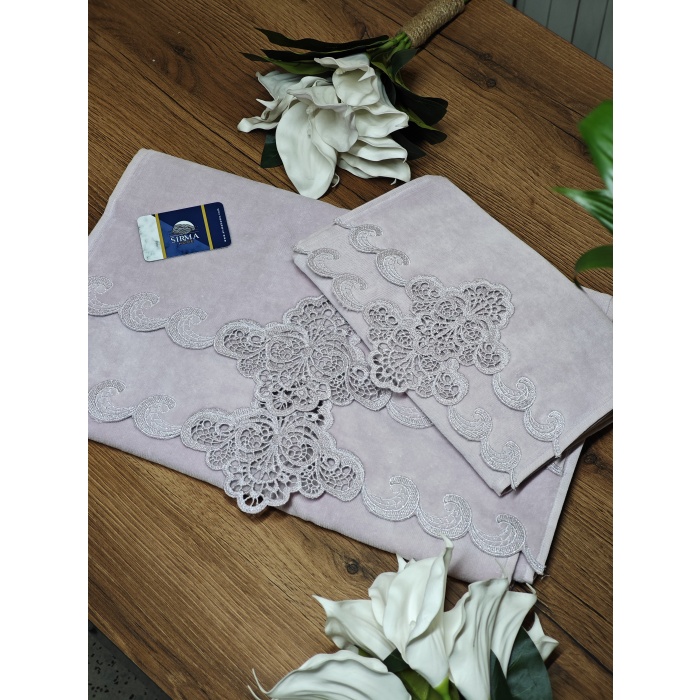 Arliva Sedef Analı Kızlı havlu Seti-MOR