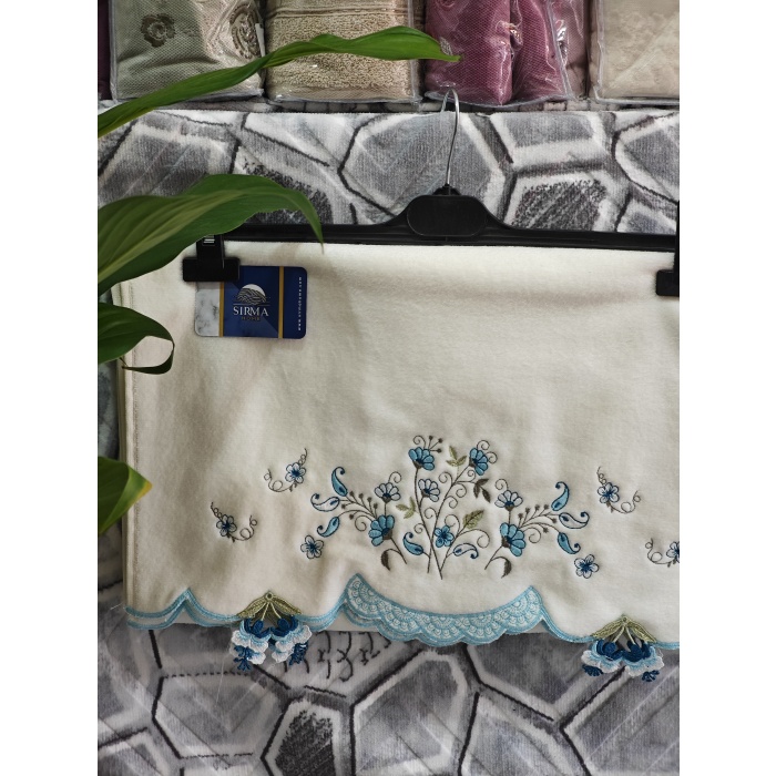 Sırma Home Çiçekli Küpeli Nakışlı 6lı El&Yüz Havlu Seti