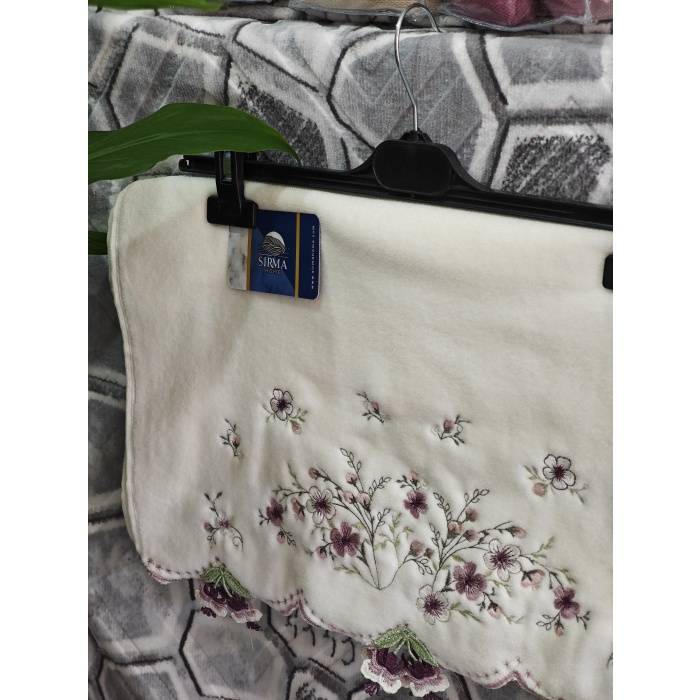 Sırma Home Çiçekli Küpeli Nakışlı 6lı El&Yüz Havlu Seti