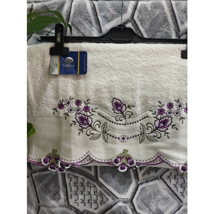 Sırma Home Küpeli Nakışlı 6lı El&Yüz Havlu Seti