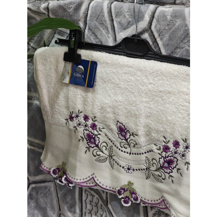 Sırma Home Küpeli Nakışlı 6lı El&Yüz Havlu Seti