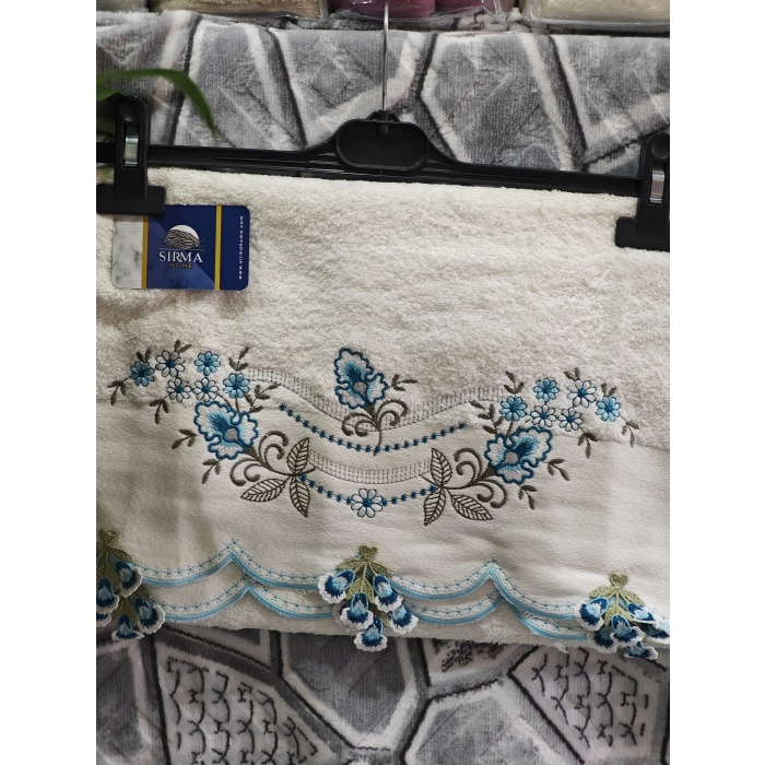 Sırma Home Küpeli Nakışlı 6lı El&Yüz Havlu Seti