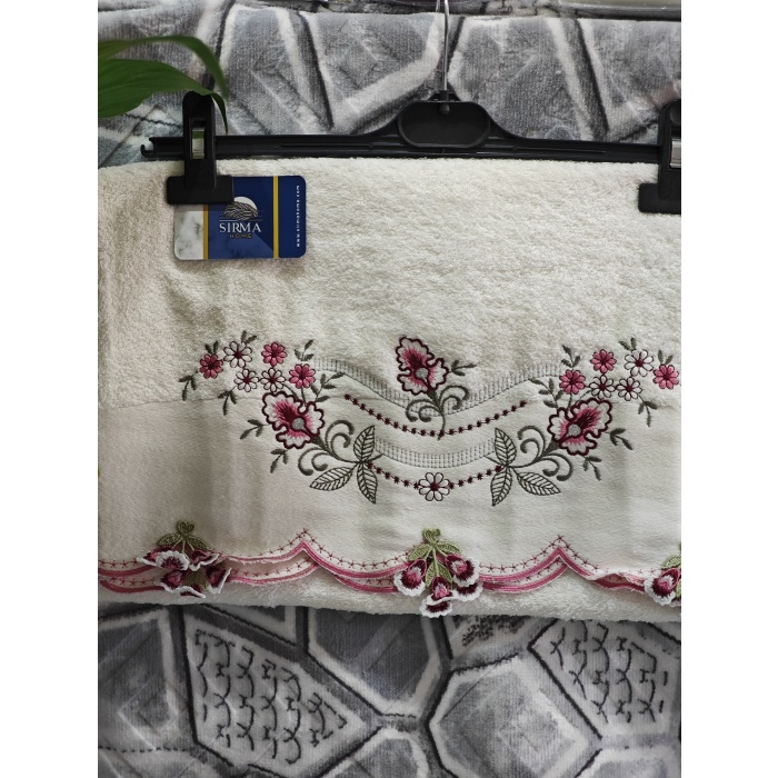 Sırma Home Küpeli Nakışlı 6lı El&Yüz Havlu Seti