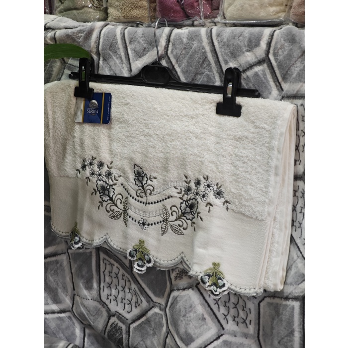 Sırma Home Küpeli Nakışlı 6lı El&Yüz Havlu Seti