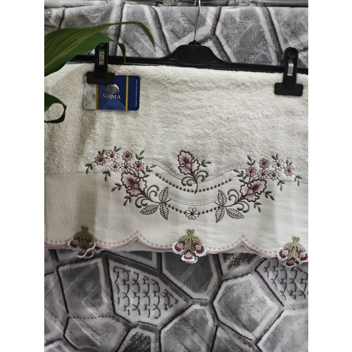 Sırma Home Küpeli Nakışlı 6lı El&Yüz Havlu Seti