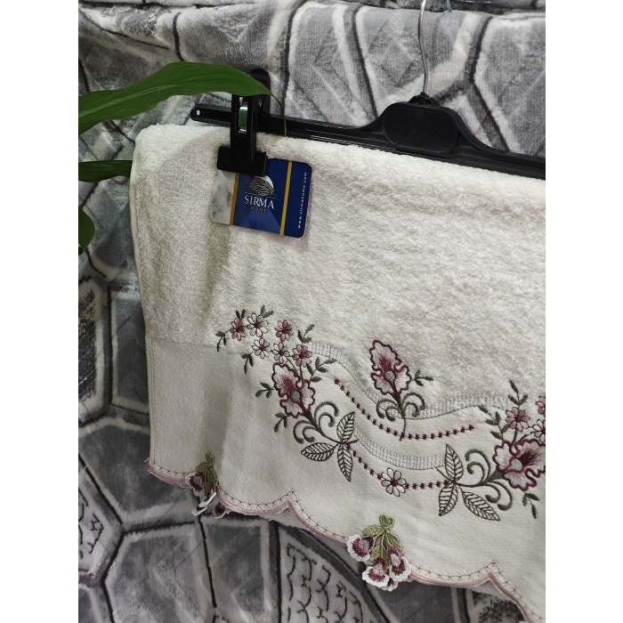Sırma Home Küpeli Nakışlı 6lı El&Yüz Havlu Seti