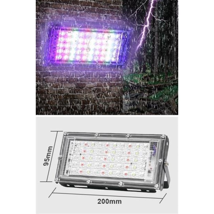 EÇB Kumandalı Led Işık Dış Cephe Aydınlatması Çok Renkli RGB Led Panel Işık PartiLed Aydınlatma