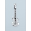 Elektro Gitar Gümüş Kaplama Kolye Ucu