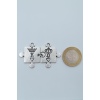 Puzzle - Queen - King - Sevgili Gümüş Kaplama Kolye Ucu