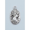 Vintage Cameo Gümüş Kaplama Kolye Ucu