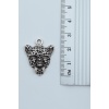 Leopar Gümüş Kaplama Kolye Ucu