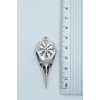 Kuzgun Kafatası - Vegvisir  Gümüş Kaplama Deri İp Kolye