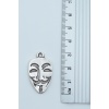 V For Vendetta Gümüş Kaplama Deri İp Kolye