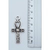 Ankh Anahtarı - Nilin Anahtarı Gümüş Kaplama Deri İp Kolye