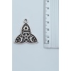 Triquetra Gümüş Kaplama Deri İp Kolye