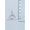 Harry Potter Ölüm Yadigarları Üçgen Gümüş Kaplama Deri İp Kolye