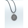 Vegvisir Viking Pusulası Gümüş Kaplama Deri İp Kolye