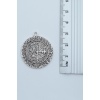 Vegvisir Viking Pusulası Gümüş Kaplama Deri İp Kolye