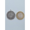 Vegvisir Viking Pusulası Gümüş Kaplama Deri İp Kolye