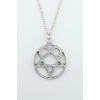 Heartagram Gümüş Kaplama Düz Zincir Kolye