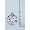 Heartagram Gümüş Kaplama Örme Zincir Kolye