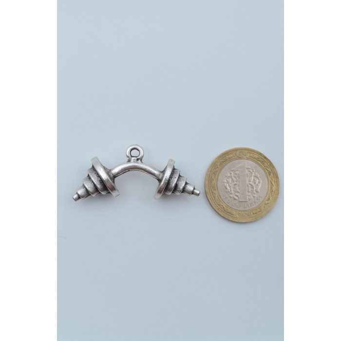 Halter - Dambıl Gümüş Kaplama Kolye Ucu