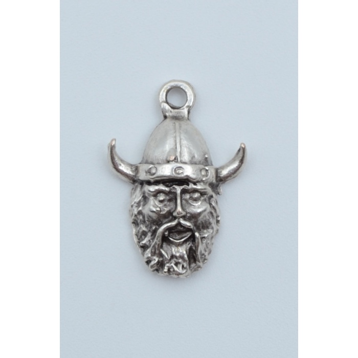 Minimal Viking Savaşçı Gümüş Kaplama Kolye Ucu