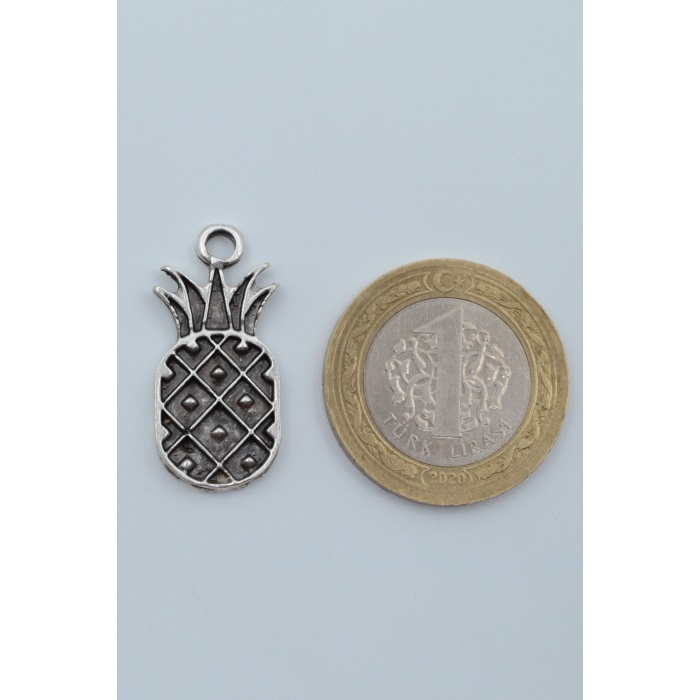 Ananas Gümüş Kaplama Kolye Ucu