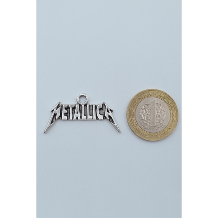Metallica Gümüş Kaplama Kolye Ucu