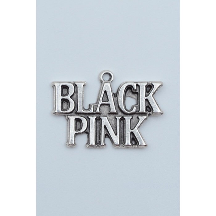 Black Pink Gümüş Kaplama Kolye Ucu