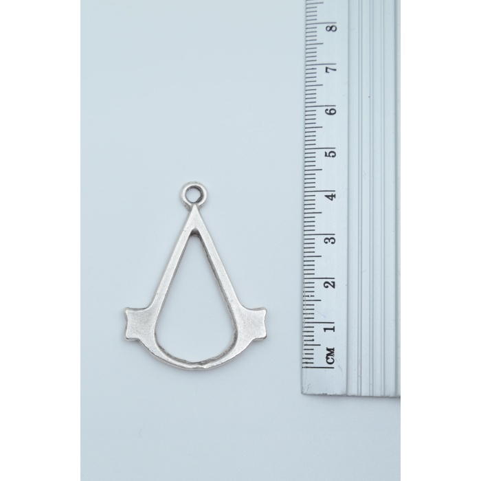 Assassins Creed Gümüş Kaplama Deri İp Kolye
