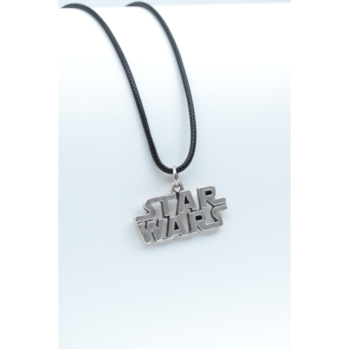 Star Wars Gümüş Kaplama Deri İp Kolye