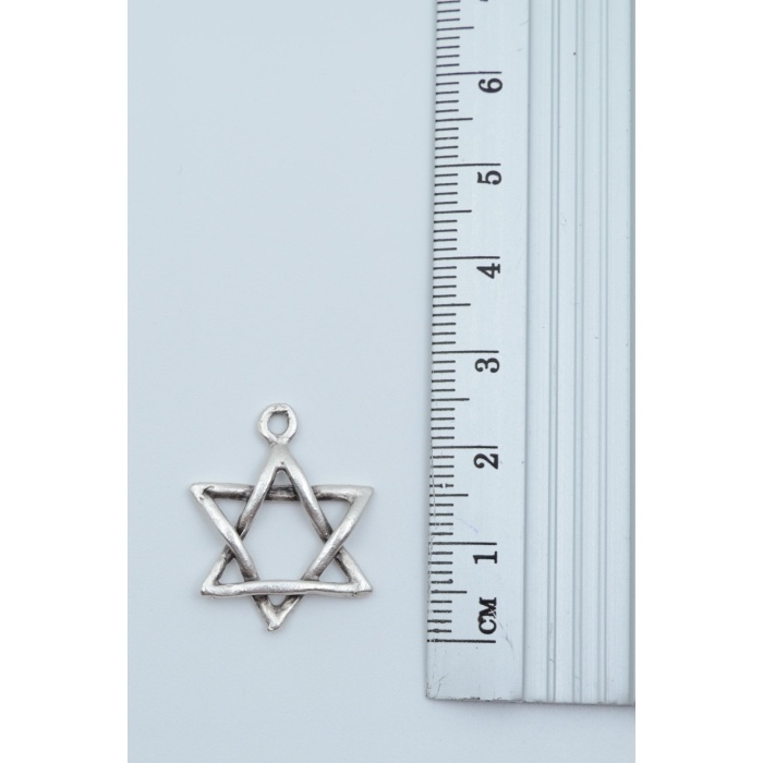Minimal Pentagram Gümüş Kaplama Deri İp Kolye