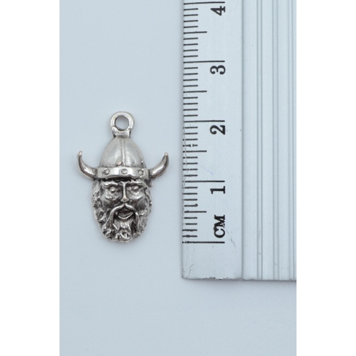 Minimal Viking Savaşçı Gümüş Kaplama Deri İp Kolye