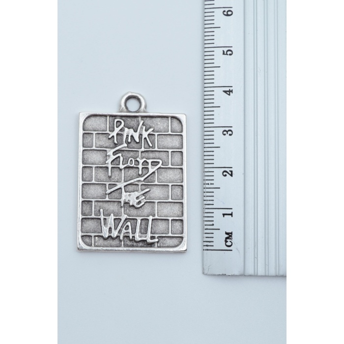 Pink Floyd The Wall Gümüş Kaplama Deri İp Kolye