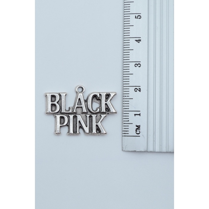 Black Pink Gümüş Kaplama Deri İp Kolye